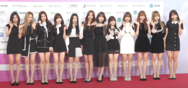 Iz*One at the red carpet ceremony of the 8th Gaon Chart Music Awards in 2019