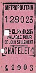 Ticket 1re classe émis le 128e jour de l'année 1910, soit le dimanche 8 mai 1910.