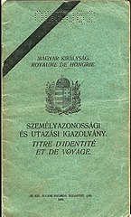 1944 Hungarian travel document issued to a stateless Jewish woman