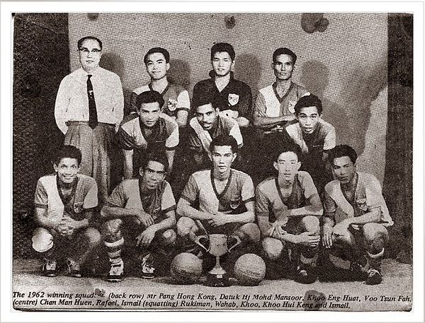 A photo of the North Borneo football team who were winners of the first edition of Borneo Cup tournament in 1962, just one year before the formation o