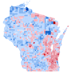 1996 Presidential Election in Wisconsin by Precinct.svg