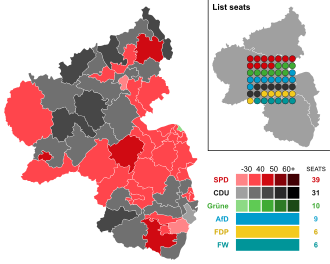 Winners of each constituency as of 00:45 CET.
