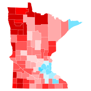 2022 Minnesota secretary of state election trend map by county.svg