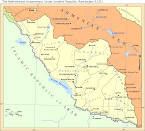 Map of the Nakhchivan ASSR within the Soviet Union 265nakhichevan-assr.gif