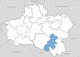 Locatie van de gemeenschap van Giennese gemeenten