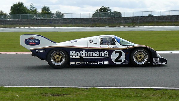 A works Rothmans Porsche 956 at Silverstone