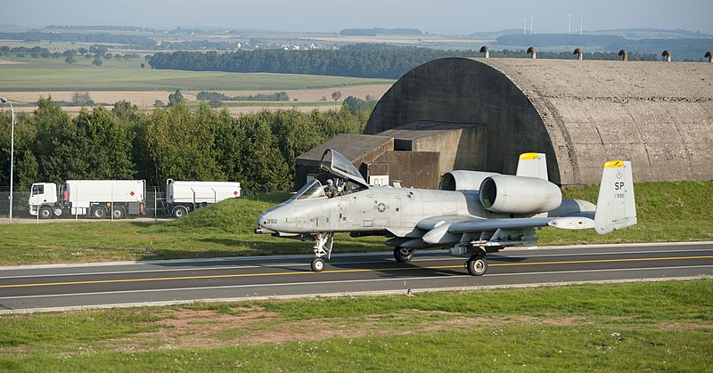 File:A U.S. Air Force A-10 Thunderbolt II aircraft with the 81st Fighter Squadron taxis to the runway Sept 120904-F-GX122-229.jpg