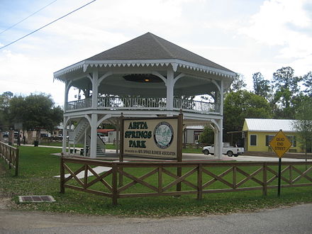 The Pavilion was built for the 1884 World's Fair in New Orleans; it was moved to Abita Springs in 1888.