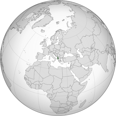 Położenie Albanii