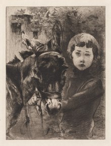 Albert Besnard - Robert Besnard and His Donkey (Robert Besnard et son âne) - 2016.106 - Cleveland Museum of Art.tif