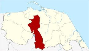 Locația districtului în Provincia Pattani