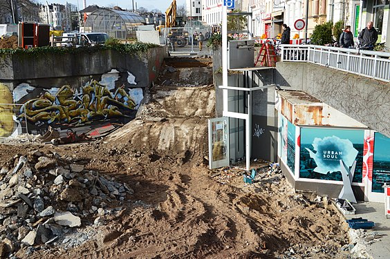 Open door to nowhere in Bonn, Germany