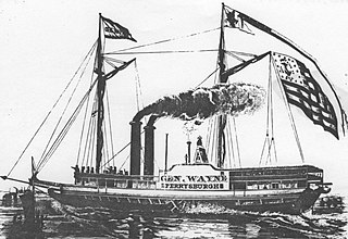 PS <i>Anthony Wayne</i> Early wooden-hulled sidewheel steamship