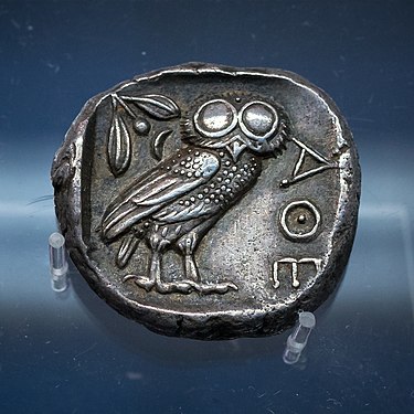Athens - 450-400 BC - silver tetradrachm - head of Athena - owl - München AS.jpg
