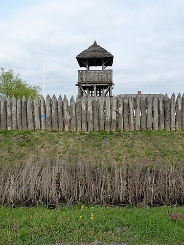 Scythian defence line 339 BC reconstruction in Polgár, Hungary
