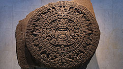 Aztec calendar stone in National Museum of Anthropology, Mexico City.jpg