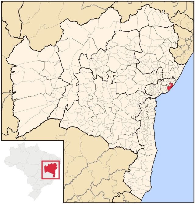 Localização de Camaçari na Bahia