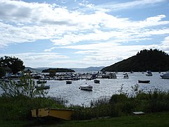 The harbor and shipyard at Loch Lomond at Balmaha