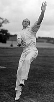 Philadelphian cricketer Bart King bowling Bart King c1908cr.jpg