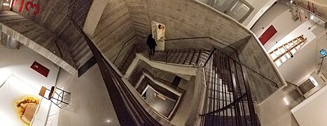 The stairwell of the Basis Art School