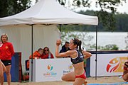 Deutsch: Beachhandball Europameisterschaften 2019 (Beach handball Euro); Tag 3: 4. Juli 2019 – Frauen, Platzierungsrunde Gruppe IV, Russland-Slowenien 2:0 (18:11, 20:16) English: Beach handball Euro; Day 3: 4 July 2019 – Women Consolation Round Group IV – Russia-Slovenia 2:0 (18:11, 20:16)