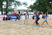 Deutsch: Beachhandball Europameisterschaften 2019 (Beach handball Euro); Tag 6: 7. Juli 2019 – Platzierungsspiele Rang 9-12 (9-10) Frauen, Russland-Deutschland 2:0 (28:24, 22:18) English: Beach handball Euro; Day 6: 7 July 2019 – Placement Match 9-12 (9-10) Women – Russia-Germany 2:0 (28:24, 22:18)