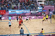 Deutsch: Beachhandball bei den Olympischen Jugendspielen 2018; Tag 5, 10. November 2018; Jungen, Hauptrunde - Thailand-Argentinien 2:1 English: Beach handball at the 2018 Summer Youth Olympics at 11 October 2018 – Boys Main Round – Thailand-Argentina 2:1