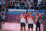 Deutsch: Beachhandball bei den Olympischen Jugendspielen 2018 in Buenos Aires; Tag 7, 13. Oktober 2018; Jungen, Halbfinale – Spanien-Kroatien 2:1 English: Beach handball at the 2018 Summer Youth Olympics in Buenos Aires at 13 October 2018 – Boys Semifinal – Spain-Croatia 2:1 Español: Handball de playa en los Juegos Olimpicos de la Juventud Buenos Aires 2018 en 13 de octubre de 2018 – Semifinales de chicos - España-Croacia 2:1