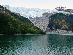 Gletsjer aan de noordkust van het Beaglekanaal