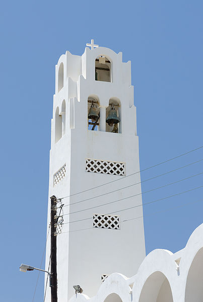 File:Bell tower - Ypapanti cathedral - Fira - Santorini - Greece - 01.jpg