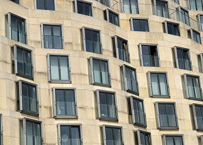 Detail of building Behrenstraße 73 in Berlin