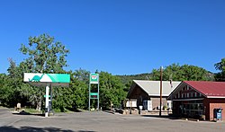 Beulah gas station, toko, dan kantor pos