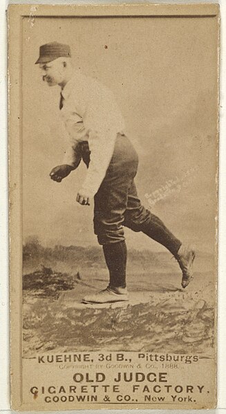 File:Bill Kuehne, 3rd Base, Pittsburgh, from the Old Judge series (N172) for Old Judge Cigarettes MET DP826820.jpg