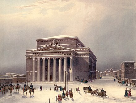 The Bolshoi Theatre in the early 19th century