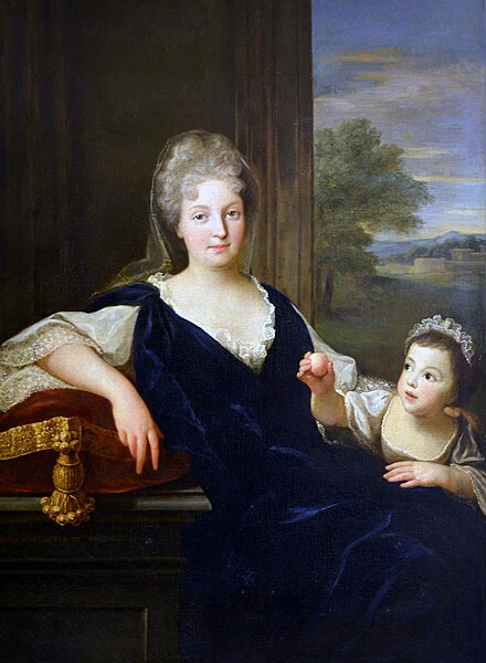 File:Bon Boullogne - Marie Christine de Noailles, Duchess of Gramont and her daughter Marie Adélaïde.jpg