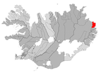 Kaart van Borgarfjörður