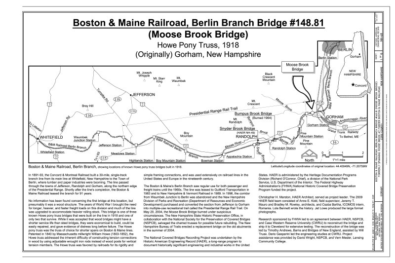 File:Boston and Maine Railroad, Berlin Branch Bridge -148.81, Howe Pony Truss, 1918, Title Sheet - Boston and Maine Railroad, Berlin Branch Bridge -148.81, Formerly spanning Moose HAER NH-48 (sheet 1 of 6).png