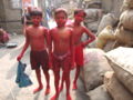 Boys in Red. They work in Sindur factory.