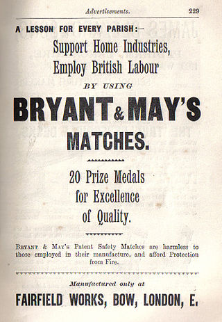 <span class="mw-page-title-main">Bryant & May</span> British match manufacturers, 1843 to 1973