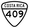 Road shield of Costa Rica National Tertiary Route 409