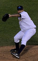 Silva pitching for the Trenton Thunder, Double-A affiliates of the New York Yankees, in 2011.