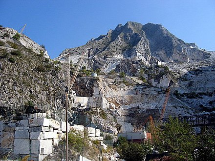 A Carrara marble quarry