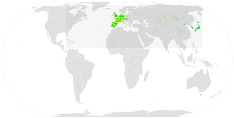 File:Carrion Crow ebird data map.png