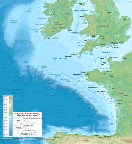 Celtic Sea and Bay of Biscay bathymetric map-fr.svg