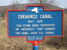 Chenango Kanal, saluran air di Utara Norwich, NY