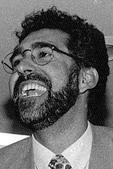 Chesús Bernal en la noche electoral de 1995.jpg