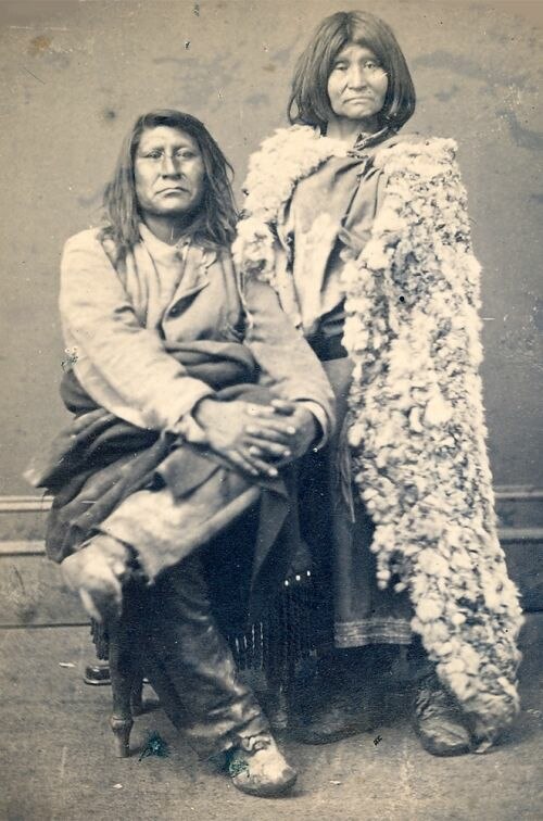 Massacre survivor Chief Sagwitch and spouse Beawoachee, circa 1875