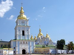 Znovupostavený chrám svatého Michala v Kyjevě