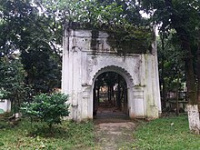 The Moorish arch demarcating the original entrance to the cemetery Christian cemetery wari dhaka entrance gate.jpg