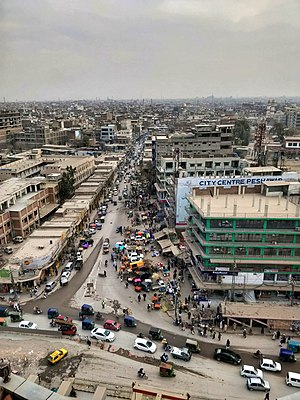 Centrum města Peshawar city.jpg